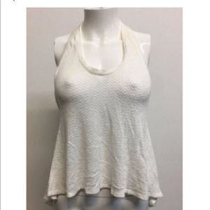 Urban outfitters Knit low back halter top cream size small